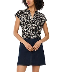 Vince Camuto Women's Printed Short-Sleeve Top