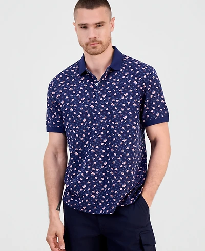 Club Room Men's Team Stripe Pique Polo Shirt, Exclusively at Macy's