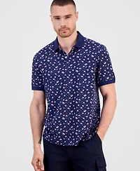 Club Room Men's Team Stripe Pique Polo Shirt, Exclusively at Macy's