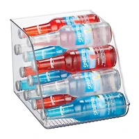 iDesign Clear Plastic Water Bottle Organizer for Fridge