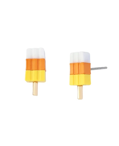 Betsey Johnson Orange Spooky Summer Popsicle Stud Earrings