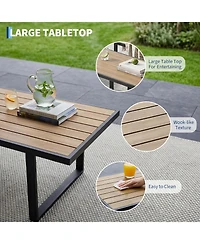 gaomon 4-Piece Outdoor Patio Furniture Set, Conversation Sofa Set with Table