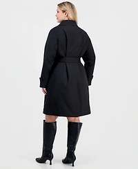 Michael Kors Plus Single-Breasted Trench Coat, Created for Macy's