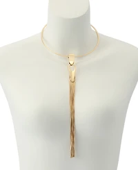 Robert Lee Morris Soho Gold Fringe Wire Collar Necklace