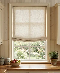 Shadisfy Soft Linen Blend Cordless Relaxed Roman Shade