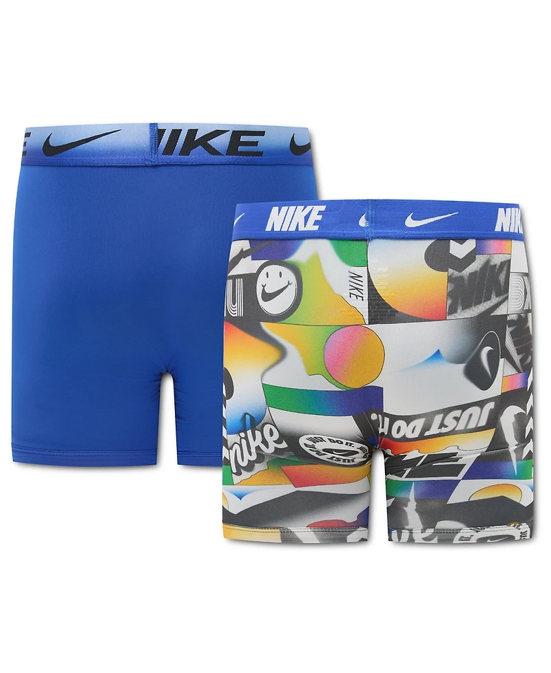Nike Boys' 8-20 Printed Long Boxer Briefs, 2-Pack