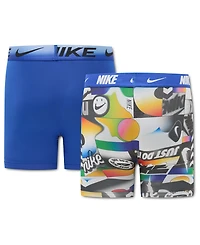 Nike Boys' 8-20 Printed Long Boxer Briefs, 2-Pack