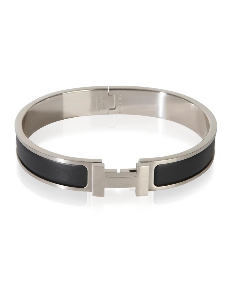 Pre-Owned Hermes Clic Hh In Noir Mat Bracelet