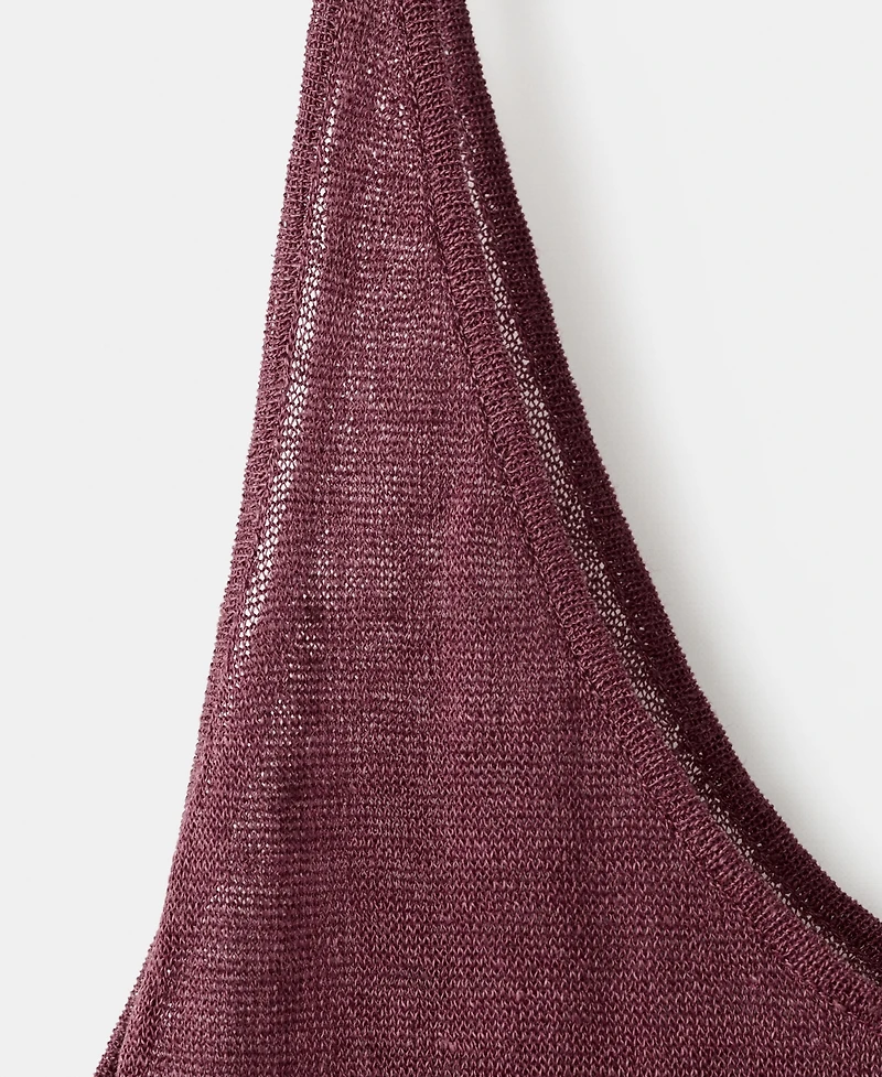 Mango Women's Knit Linen-Blend Dress