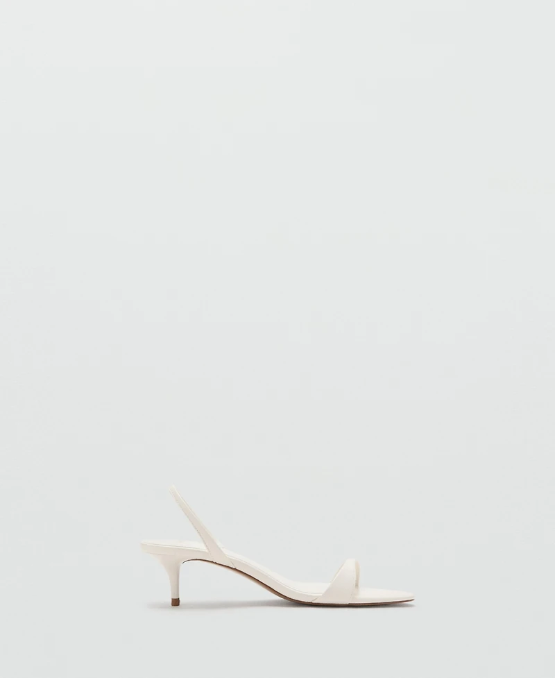 Mango Women's Kitten-Heel Strap Sandals