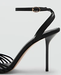 Mango Women's Straps Heeled Sandals