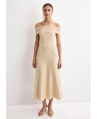 Mango Women's Strapless Flared Dress