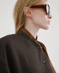 Mango Women's Lyocell Bomber Jacket