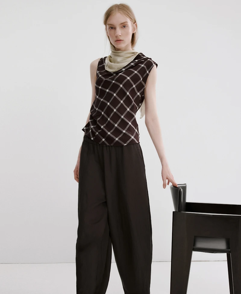 Mango Women's Mid-Rise Lyocell Pants
