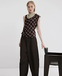Mango Women's Mid-Rise Lyocell Pants