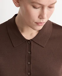 Mango Women's Knitted Polo-Neck Sweater