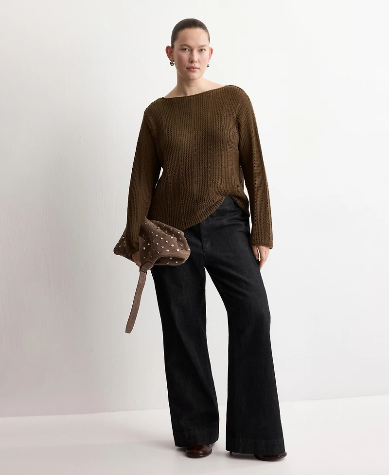 Mango Women's Knitted Ribbed Sweater