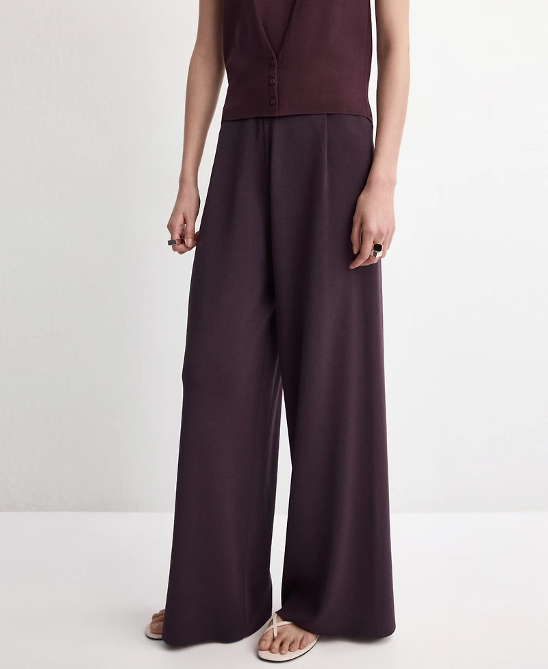 Mango Women's Mid-Rise Knit Pants