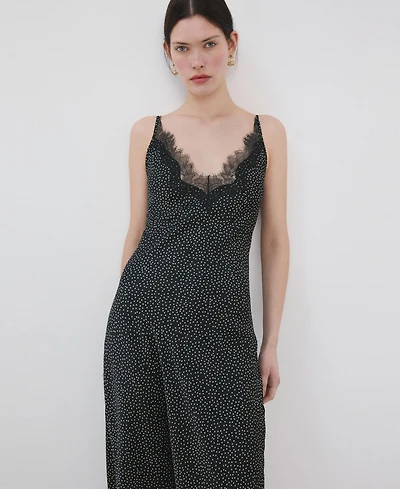 Mango Women's Polka Dot Lace Dress
