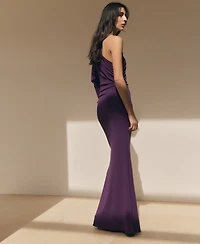 Mango Women's Gathered Body Asymmetrical Dress