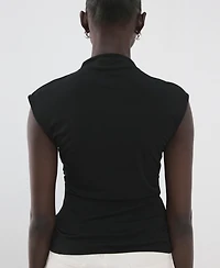 Mango Women's Ruched Detail Top