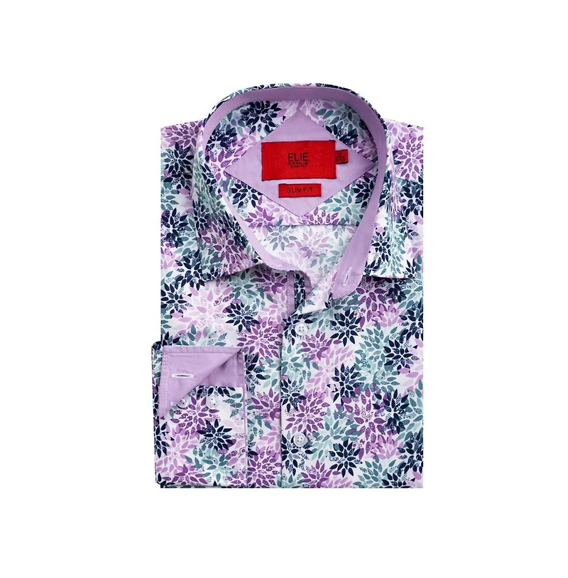 Elie Balleh Men's Slim Fit Floral Button-Down Shirt
