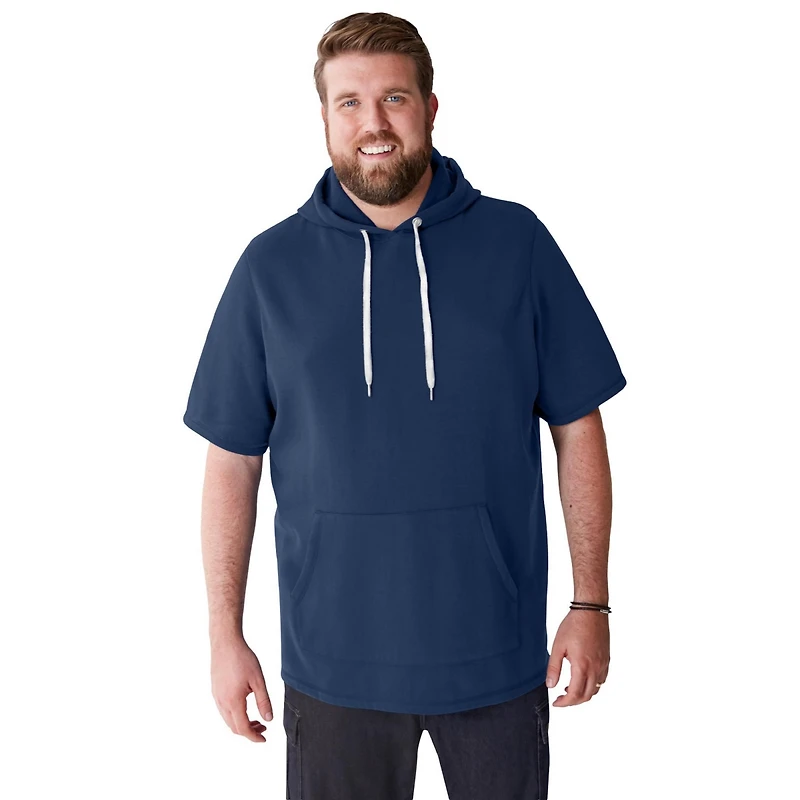 KingSize Men's Big and Tall Short Sleeve Jersey Hoodie