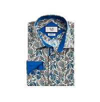 Elie Balleh Men's Slim Fit Paisley Sport Button-Down Shirt