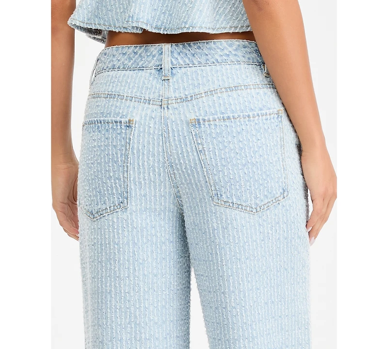 Bar Iii Women's High-Rise Wide-Leg Jeans, Macy's Exclusive