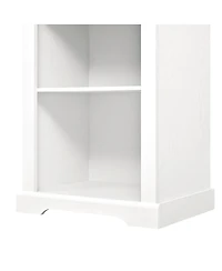 Streamdale Furniture Two-Piece Elegant Freestanding Tall Cabinet with Curved Shelving