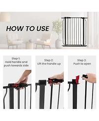 BalanceFrom Fitness Walk Thru Safety Gate, Fits 29.1-33.8" Openings, 36inches Tall, Graphite