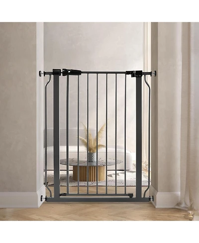 BalanceFrom Fitness Walk Thru Safety Gate, Fits 29.1-33.8" Openings, 36inches Tall, Graphite