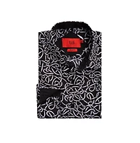 Elie Balleh Men's Slim Fit Swirl Print Shirt