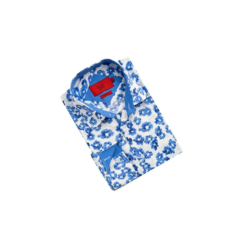 Elie Balleh Men's Slim Fit Floral Sport Button-Down Shirt