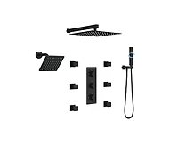 Casainc Rainfall Symphony 4-Function 12inch Dual Shower Head Pressure-Balanced Shower System with Bathtub Spout