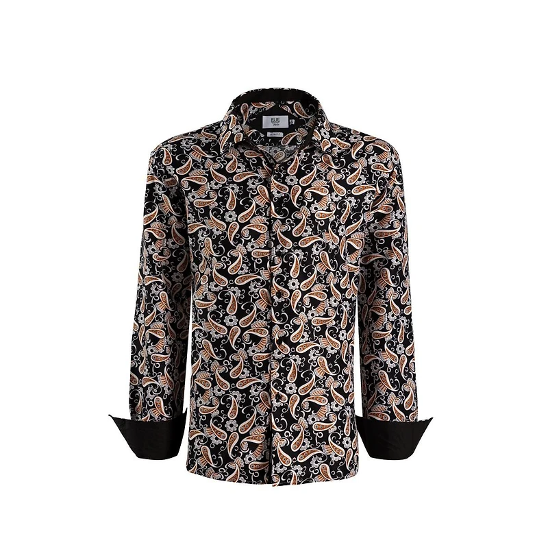 Elie Balleh Men's Slim Fit Paisley Sport Button-Down Shirt