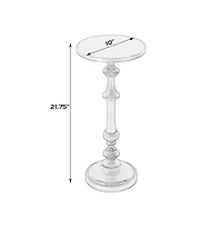 Butler Specialty Bartel 10.25 in. W Round Metal Pedestal Base End Table