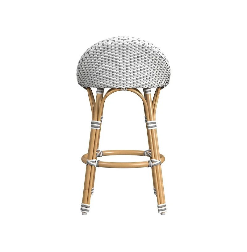 Butler Specialty Inez Seat Height Rattan Low Back Counter Stool