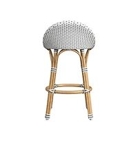 Butler Specialty Inez Seat Height Rattan Low Back Counter Stool