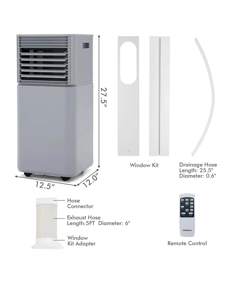 Ecooso 8000 Btu(Ashrae) 3-in-1 Air Cooler with Dehumidifier and Fan Mode