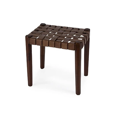 Butler Specialty Kerry Leather Woven Stool