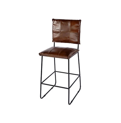 Butler Specialty Niles Leather and Iron Bar Stool