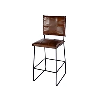 Butler Specialty Niles Leather and Iron Bar Stool