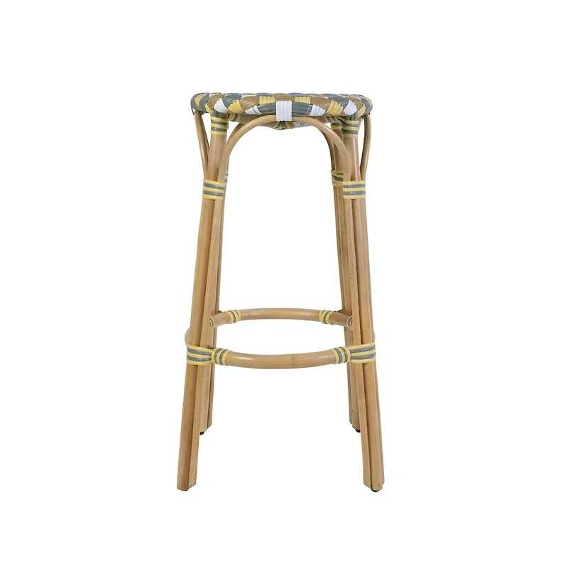 Butler Specialty Ballito 30 in. Seat Height Oval Rattan Bar Stool with Footrest