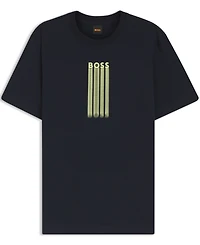 Boss by Hugo Men's Cotton-Jersey Logo Artwork T-Shirt