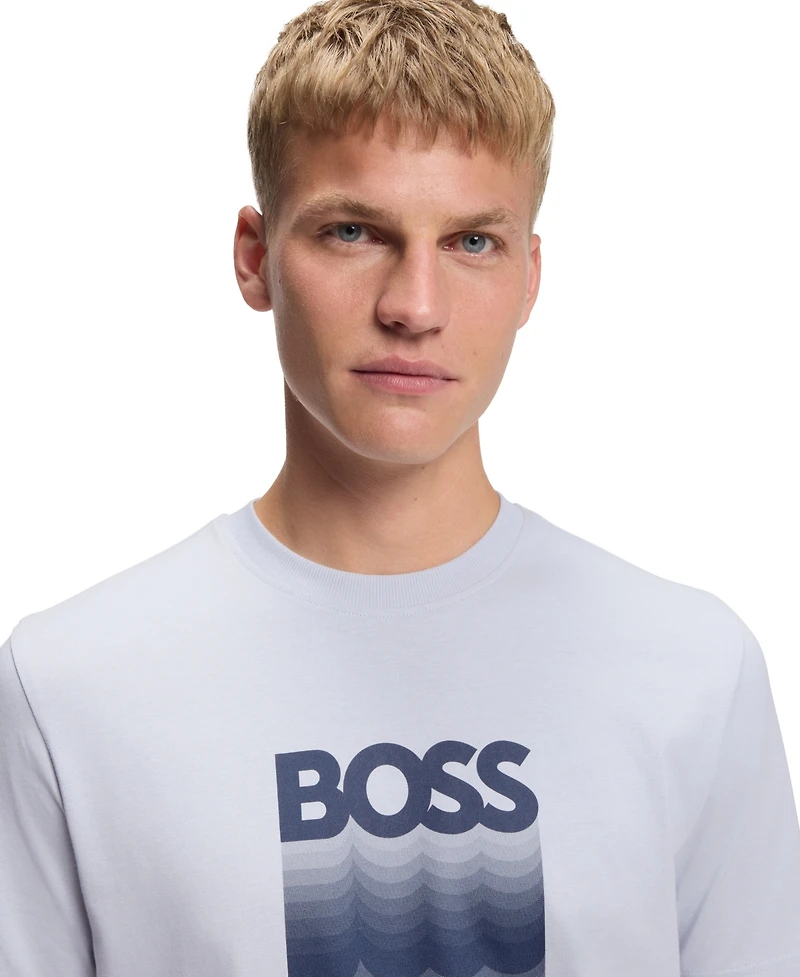 Boss by Hugo Boss Men's Logo Print Cotton-Jersey T-Shirt
