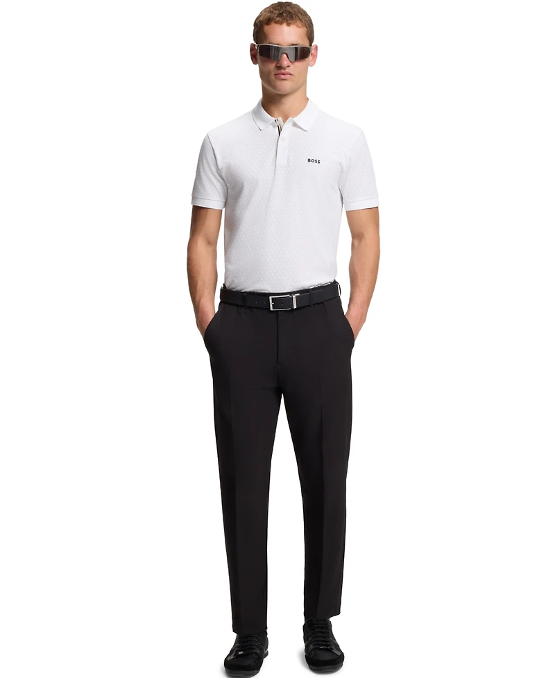Boss by Hugo Men's Printed Pattern Cotton-Pique Polo Shirt