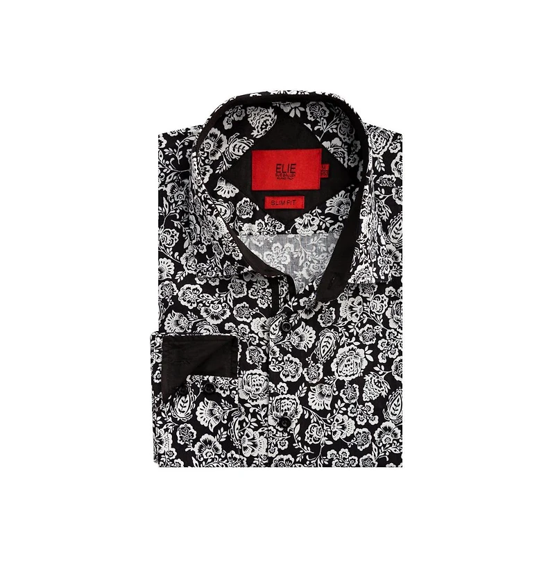 Elie Balleh Men's Slim Fit Floral Shirt for Men By