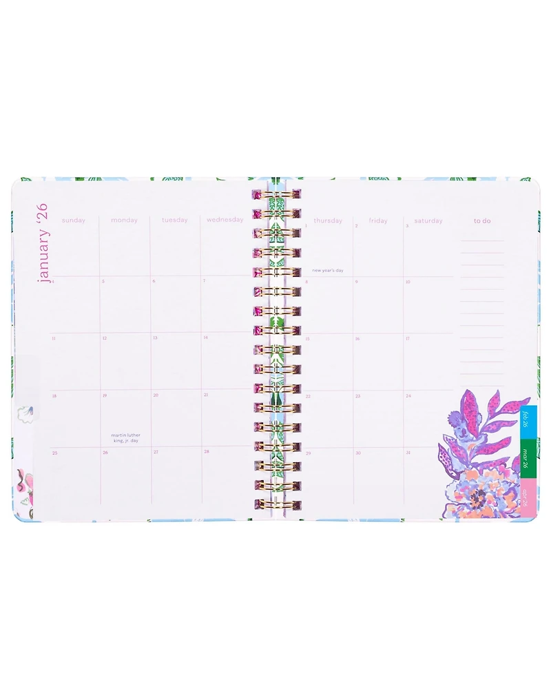 Gnuadz Lilly Pulitzer Monthly Planner 2026 Spiral Agenda Stickers Pockets Swayin Breeze