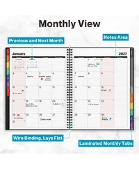 Gnuadz Academic Year Planner 2026-2027 Weekly Monthly Agenda Laminated Tabs Organizer
